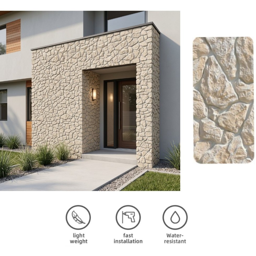 False Wall Cladding 3D PU Fake Stone Wall Panels - Facades & Interiors Slats - ALBA | Cool ...