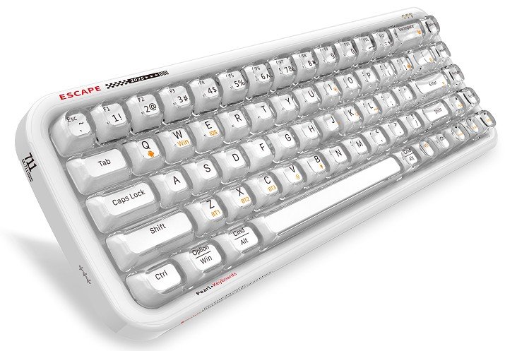 ワイヤレスキーボード 2.4G + Bluetooth + USB、RGB LEDバックライト