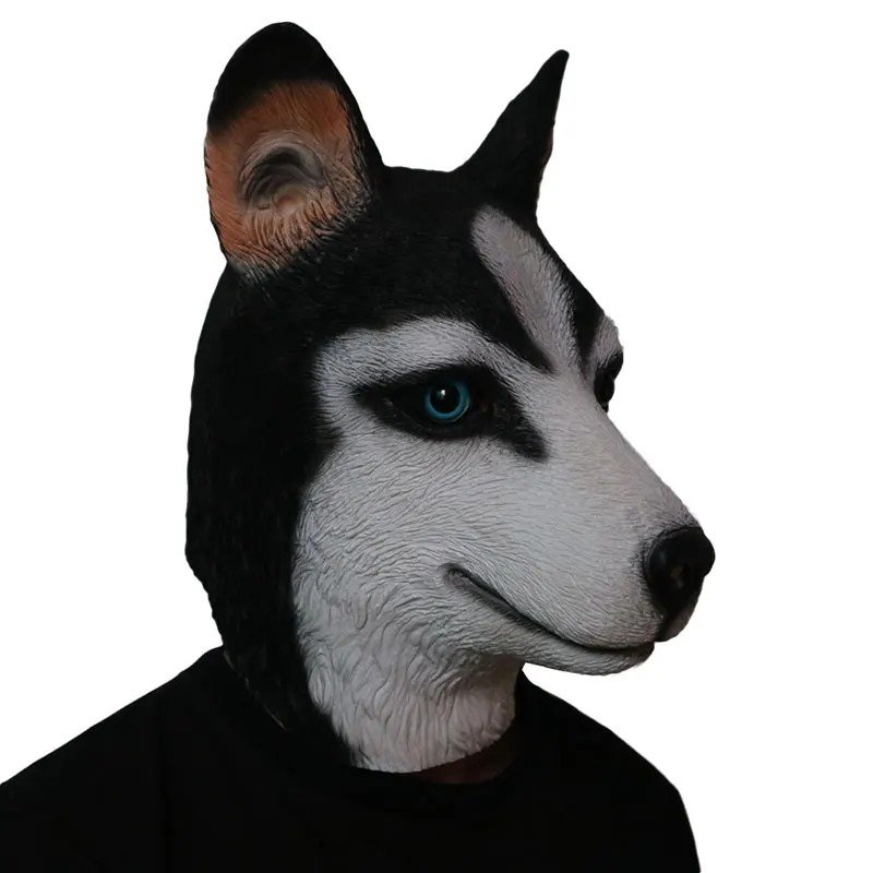 Husky mask - Silicone husky dog face / head mask for kids and adults ...