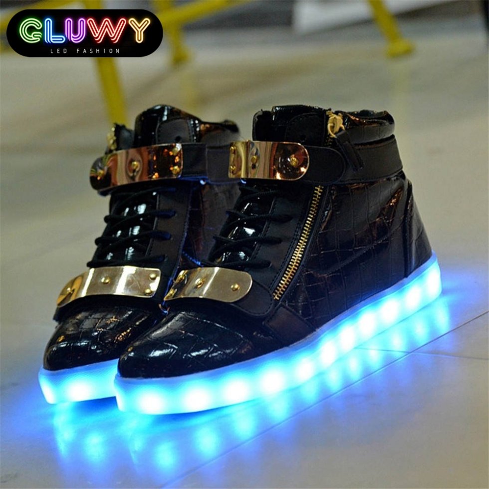 light up black shoes