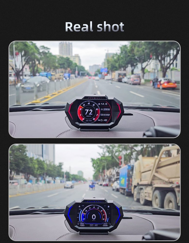 Car on board computer HUD display 3,5" - Multifunctional sports Accelerometer Display