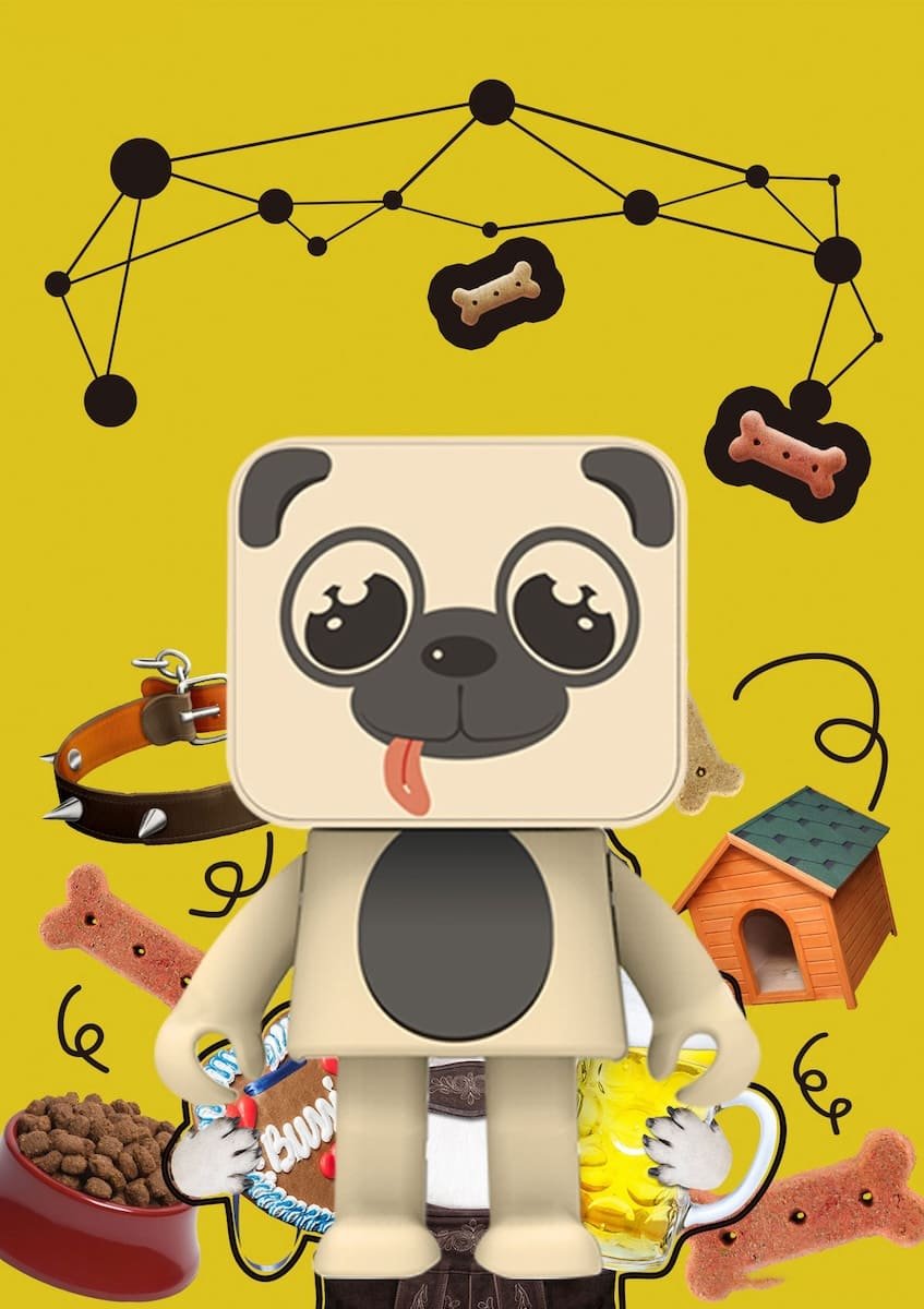 Portable dancing wireless speaker for kids 3W in the shape of an animal - DOG