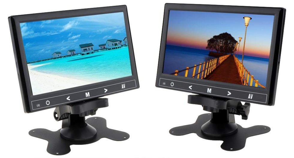 Monitor LCD A Scomparsa 4.3″ Per Auto – 2 Ingressi Video Per Telecamera Retromarcia