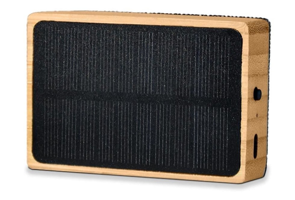 Bamboo speaker bluetooth - solar powered 3W speakers