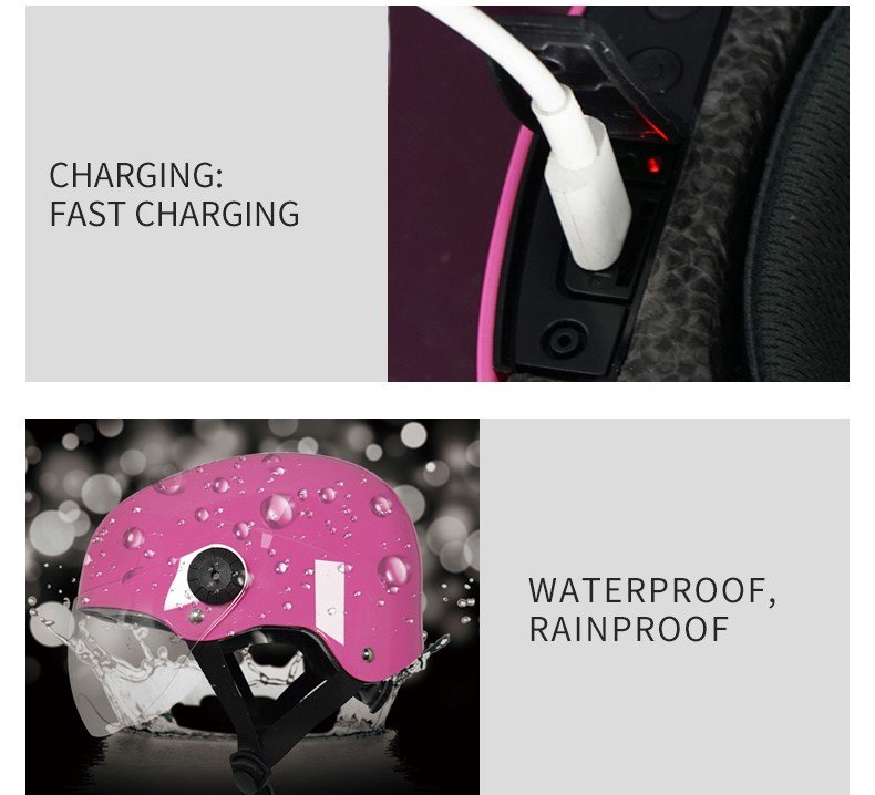 Kamera na prilbe - duálna 1080P a 720P s WiFi P2P smart prilba + AI hlasový asistent + G senzor