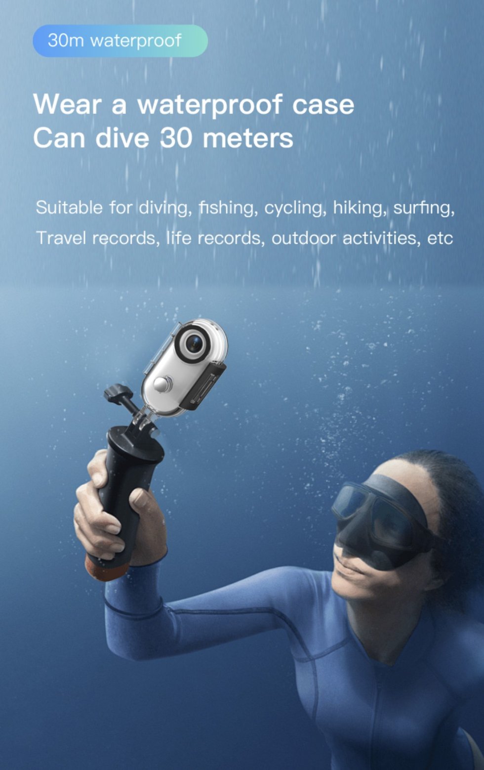 4K Action Camera portable - sports / outdoor mini camera with WiFi and ...