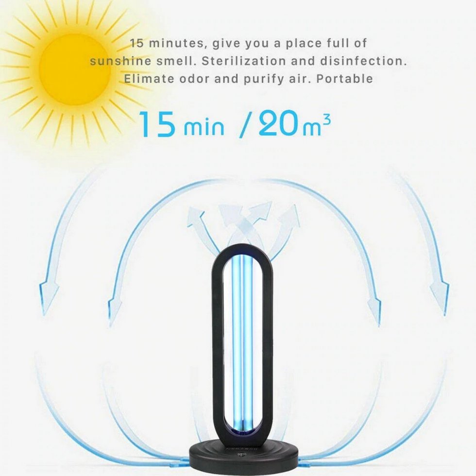 UVC lamps - uv light disinfection 38W with 360° ozone sterilization