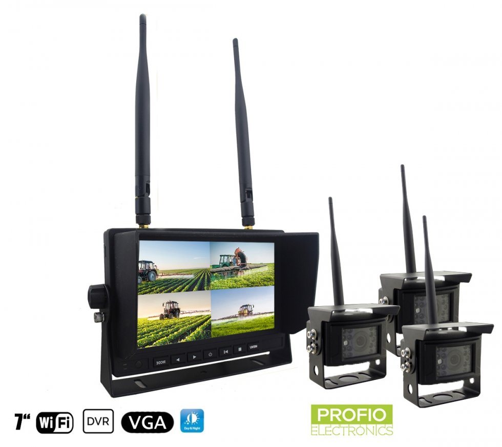 Sistema Telecamere 4K Per Camper E Camion: 4 Telecamere AHD 1080p Con Monitor 10,4'' Touch, DVR E Visione Notturna, IP69 - 3