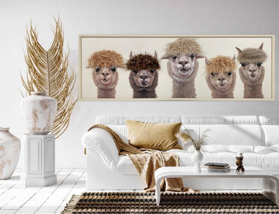 Llamas & Alpacas 3D Wall Art – Framed Animal Artwork for Interior