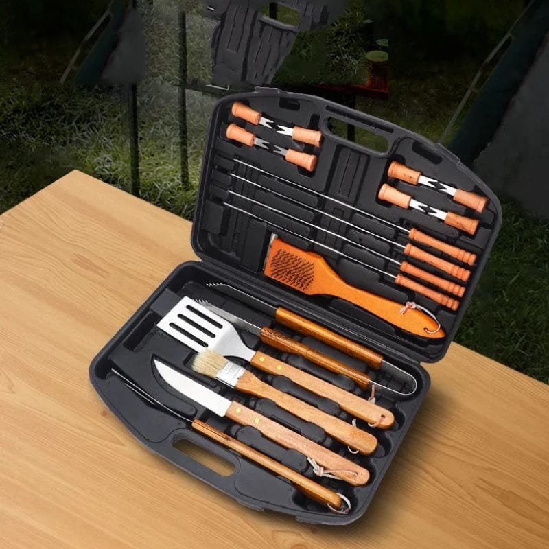 Grilling set (18-Piece) BBQ Grill Tool Set – Stainless Steel Barbecue ...