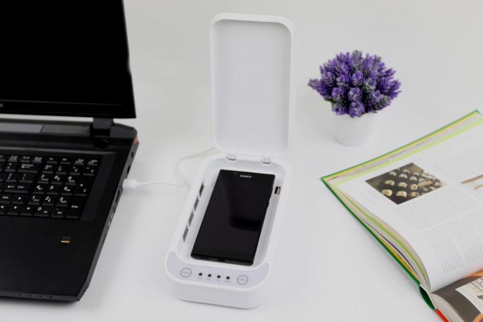 Sterilization Box XGerm Lite - Aroma sterilization in 10 minutes with 2x 1W UV + Wireless charging 7,5W