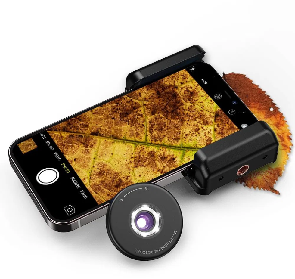 Mobile Microscope Lens 100x - External Lens for Mobile Phone with LED ...