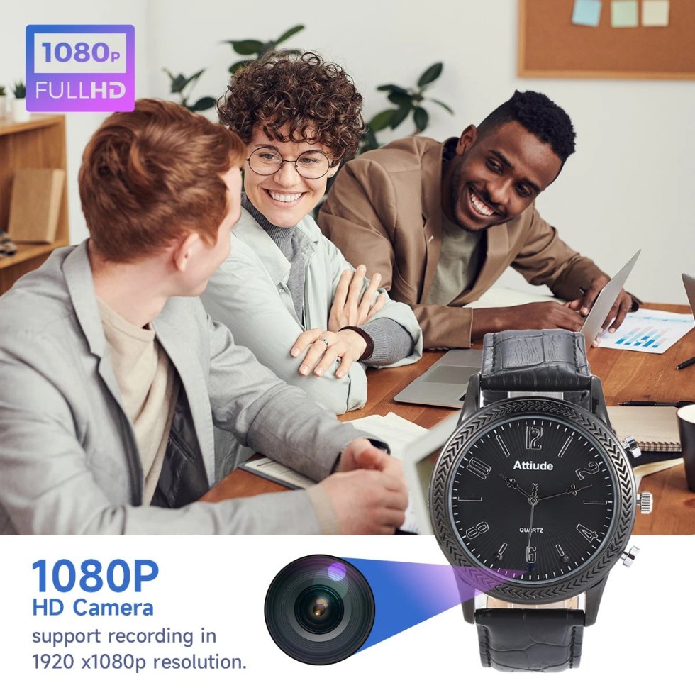 Wrist cam - spy hand watch camera with FULL HD + IR LED + internal ...