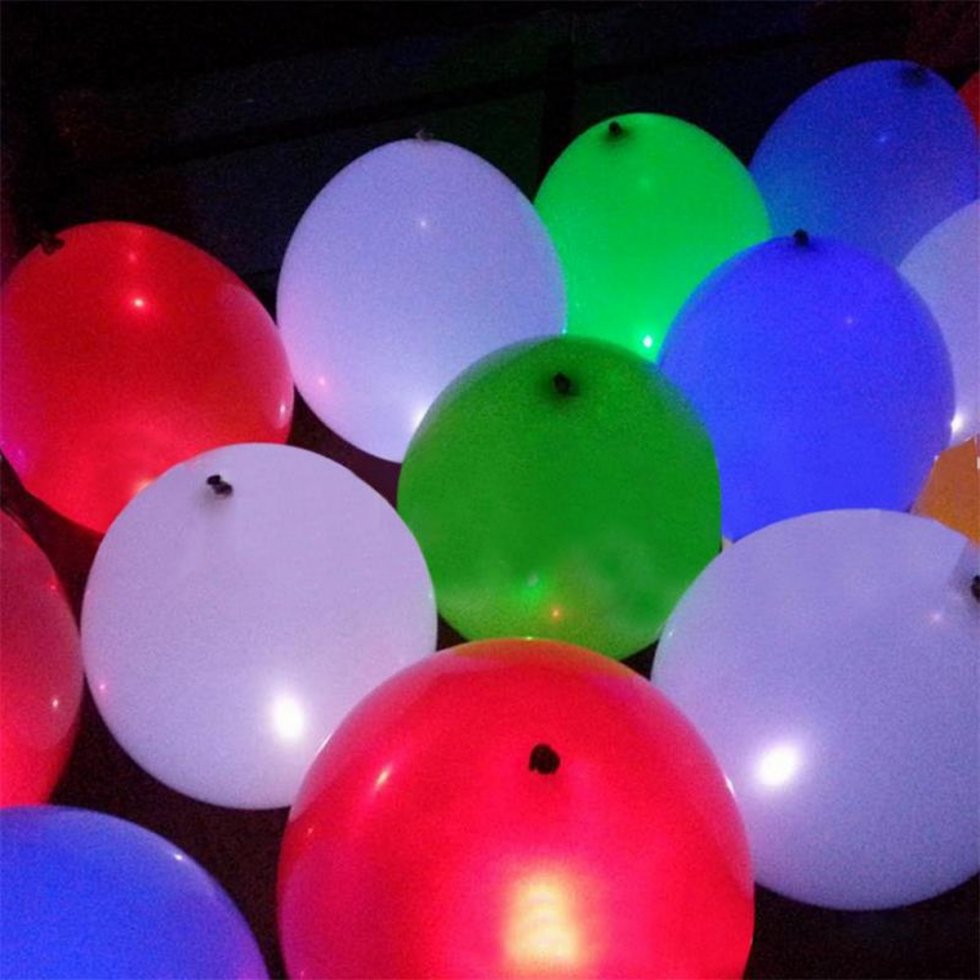 10 Palloncini Rossi con LED