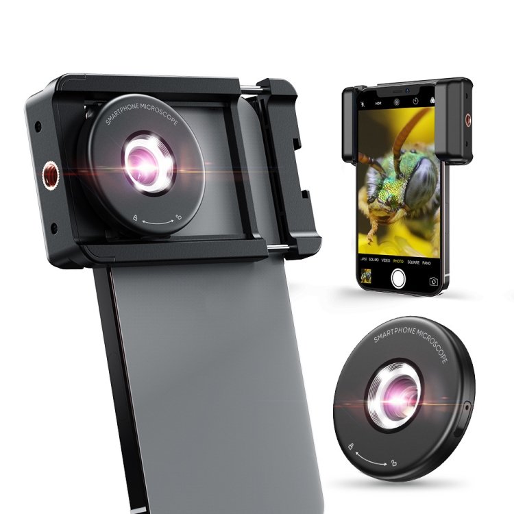 Mobile Microscope Lens 100x - External Lens for Mobile Phone with LED ...