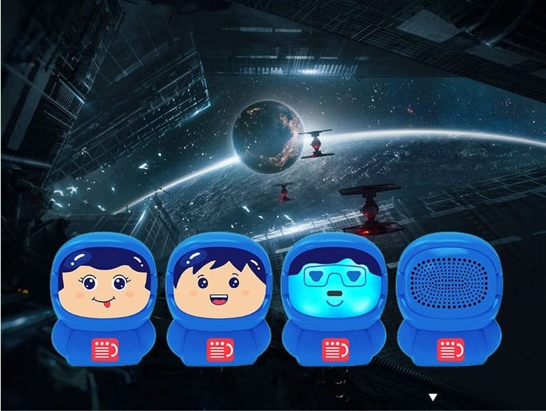Mini speaker with a changing face Portable wireless bluetooth 3W - Astronaut