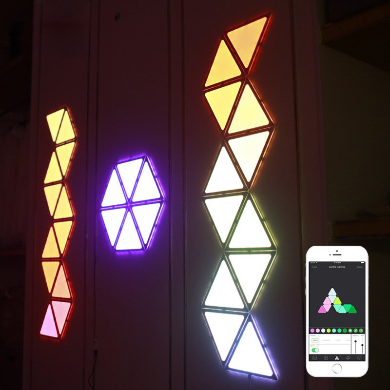 light triangles for wall