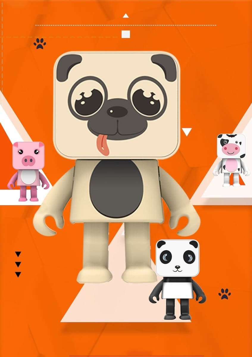 Portable dancing wireless speaker for kids 3W in the shape of an animal - DOG