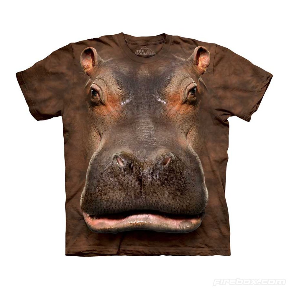 Animal face t-shirt - Hippo | Cool Mania